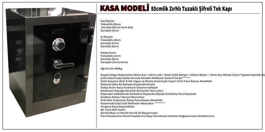 CKİ85ZCK-85cm Zırhlı Para Kasası - Thumbnail